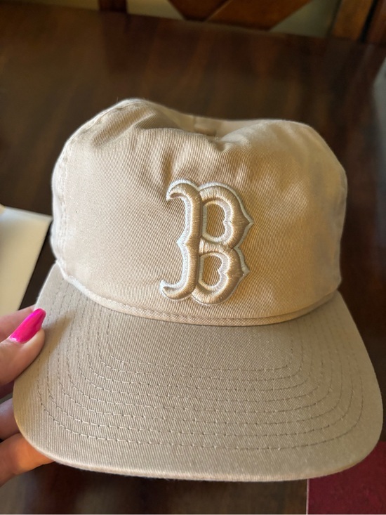 adidas Other - Adidas Beige Baseball Cap with White Embroidered B - Boston Red Sox